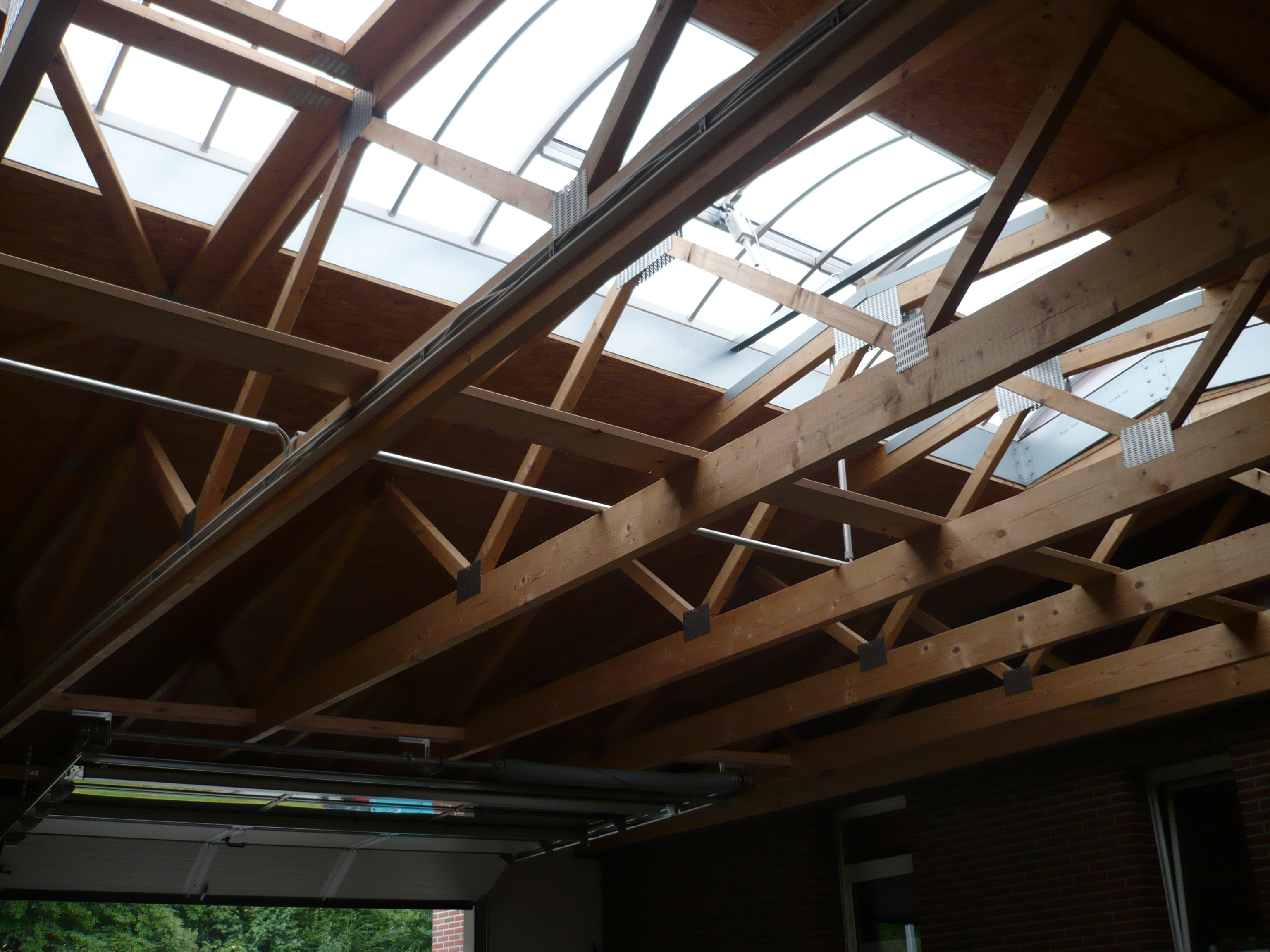 Dachkonstruktion Vorhalle Hofladen